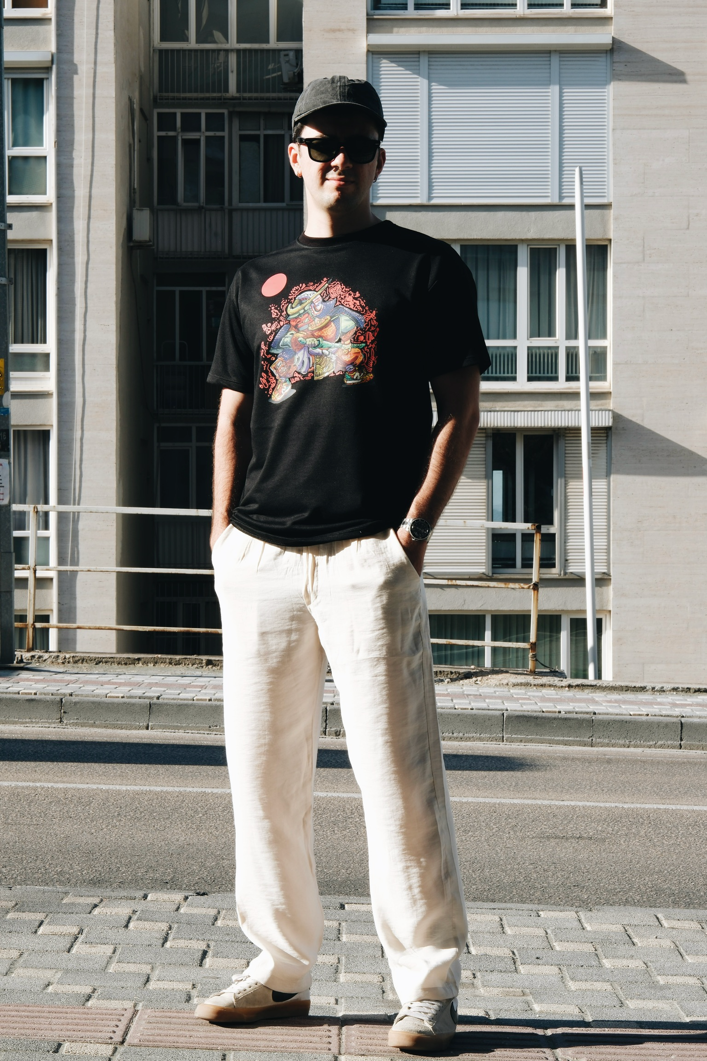 Straight Fit Cotton Trousers