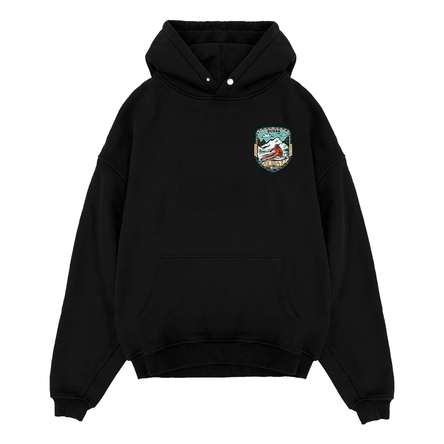 Schwarzer Uludag-Hoodie