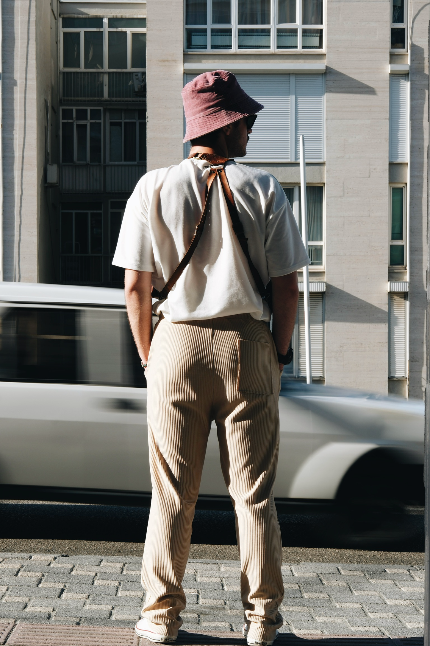Comfortable Ribbed Baggy Trousers