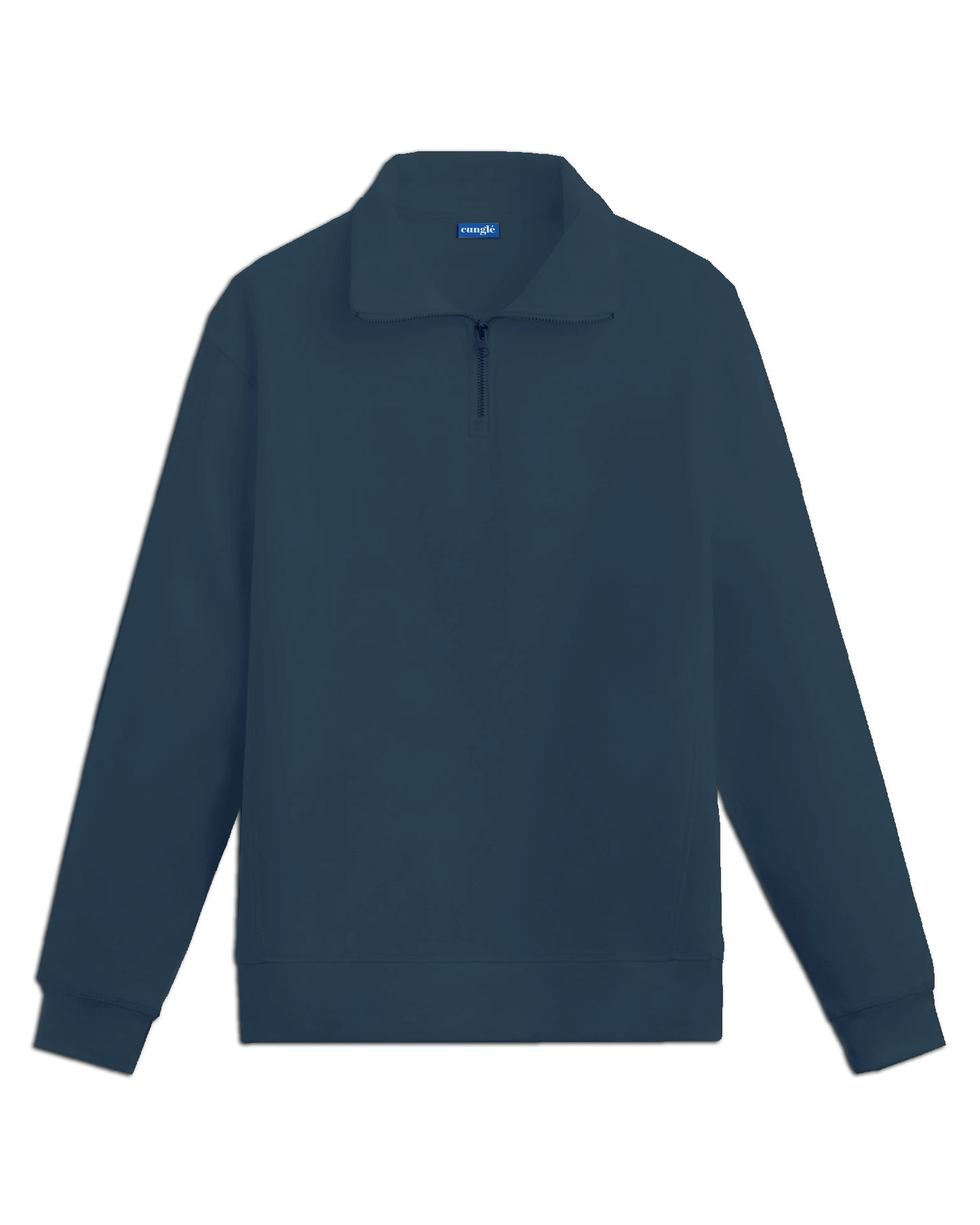 Basic Anthracite Half Zip Sweatshirt