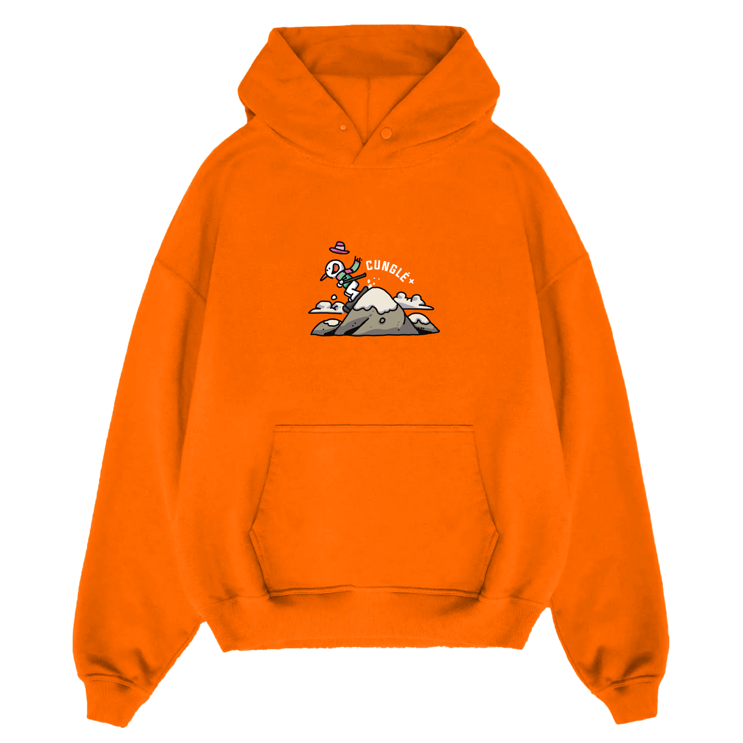 Orange Cunglé Snowman Hoodie