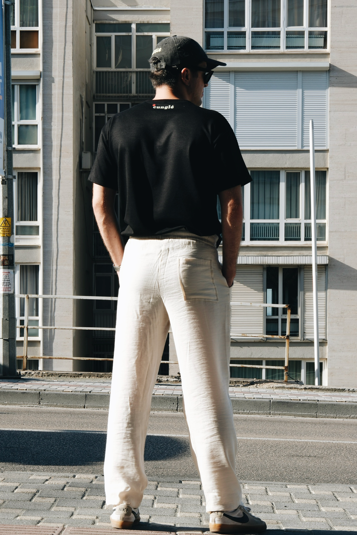 Straight Fit Cotton Trousers