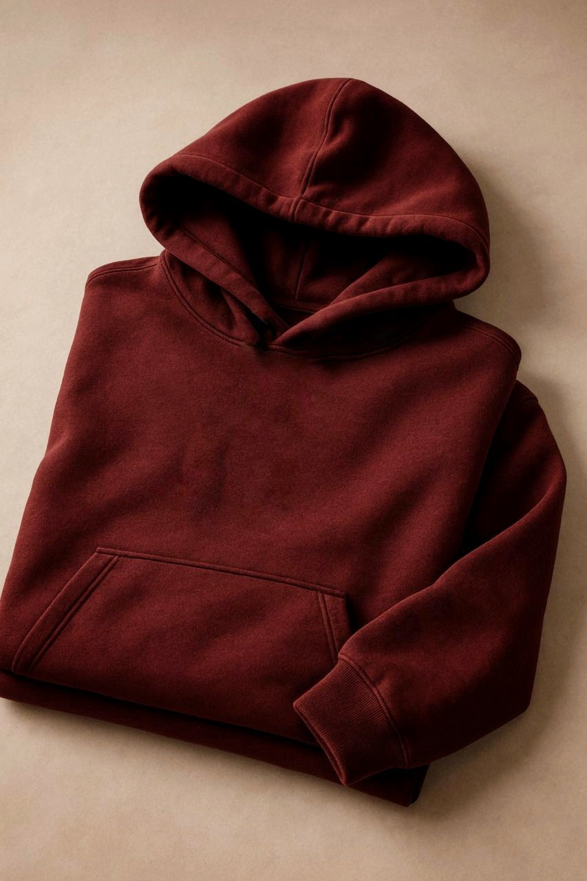 Basic Bordo Hoodie