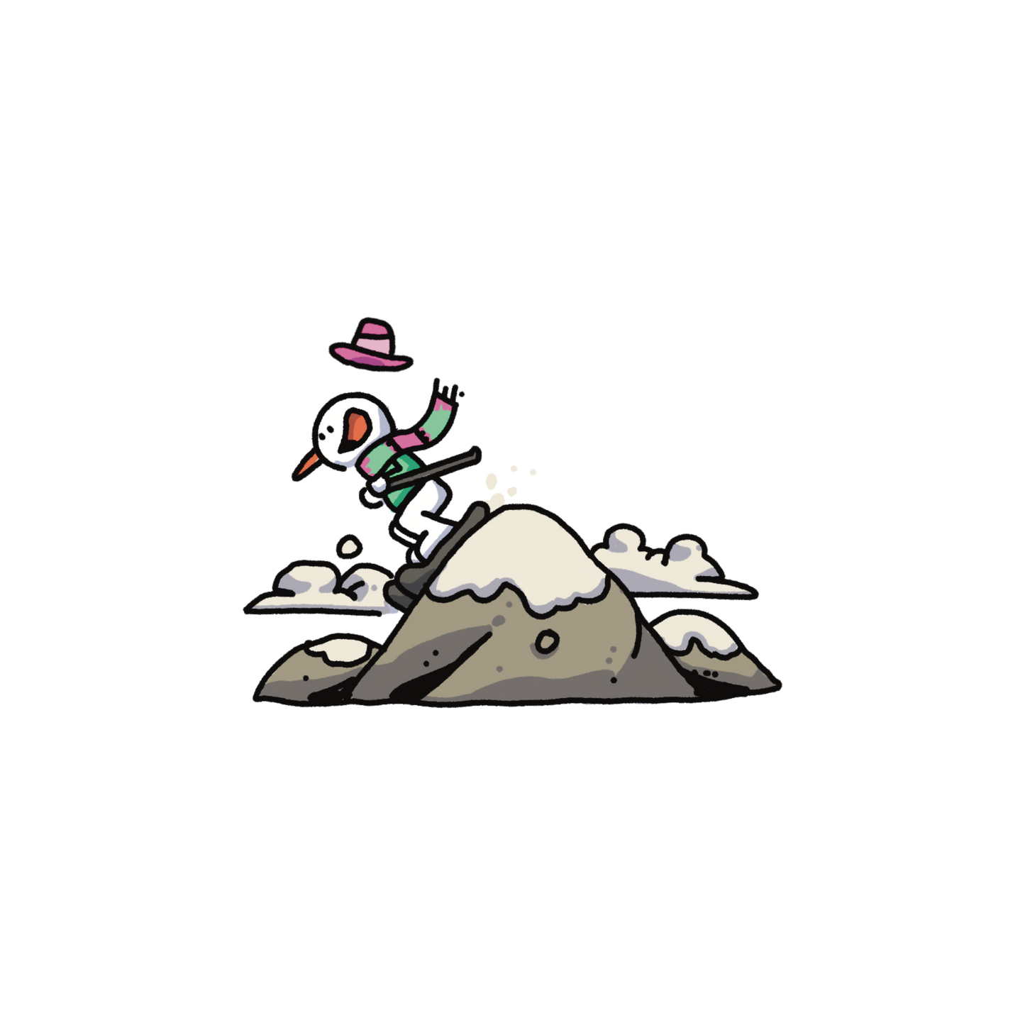 "Cunglé Snowman" Print