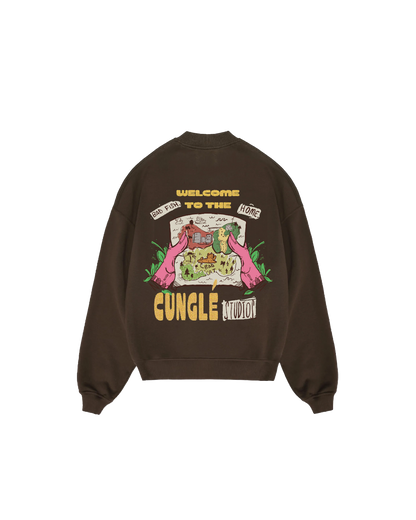 İnce Bisiklet Yaka Explore the Cunglé Sweatshirt