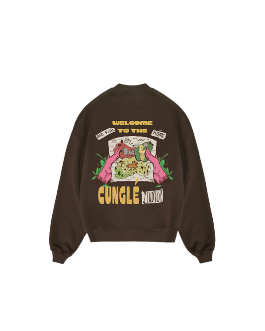 İnce Bisiklet Yaka Explore the Cunglé Sweatshirt