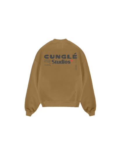 İnce Bisiklet Yaka Establishing Cunglé Sweatshirt