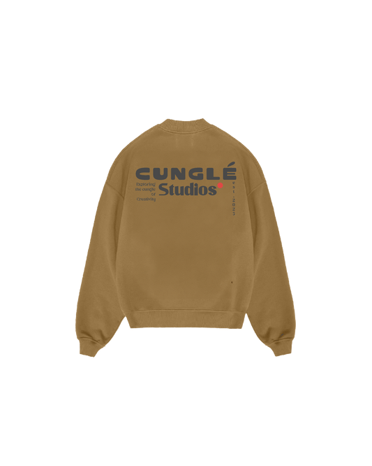 İnce Bisiklet Yaka Establishing Cunglé Sweatshirt