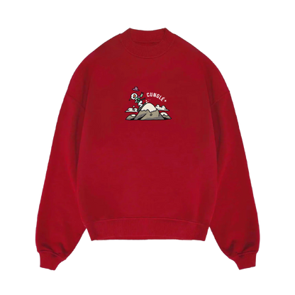 Kırmızı Cunglé Kardan Adam Sweatshirt