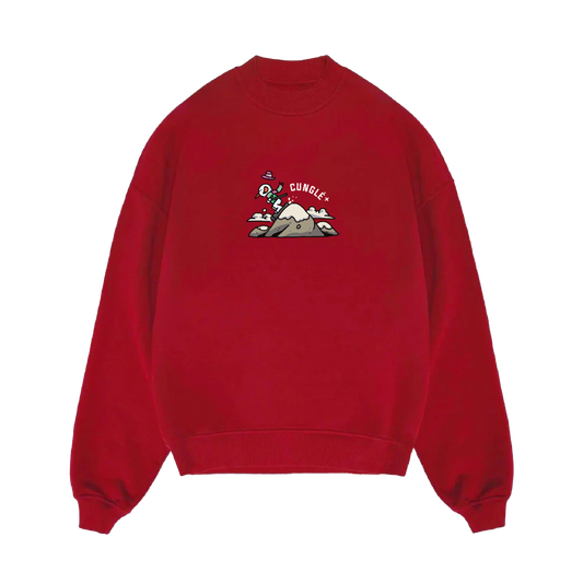 Kırmızı Cunglé Kardan Adam Sweatshirt