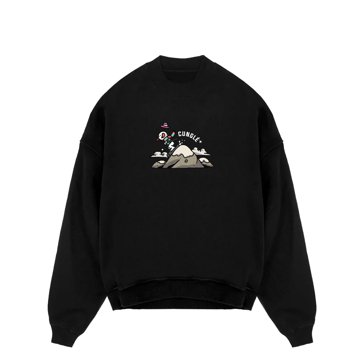 Siyah Cunglé Kardan Adam Sweatshirt