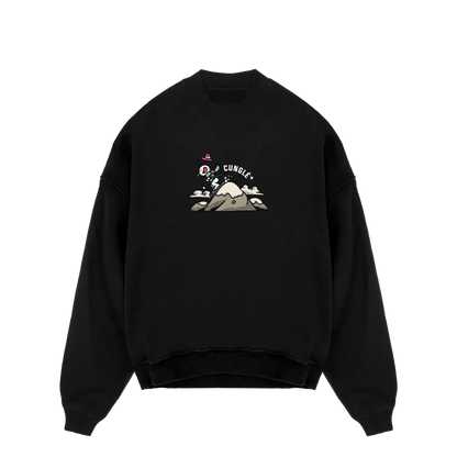 Siyah Cunglé Kardan Adam Sweatshirt