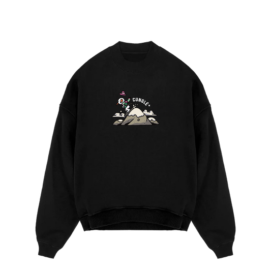 Siyah Cunglé Kardan Adam Sweatshirt