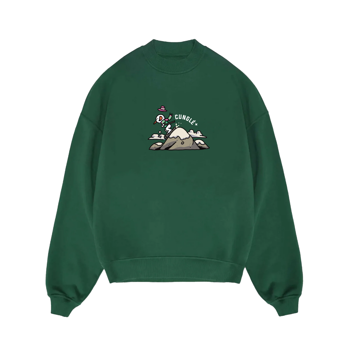 Yeşil Cunglé Kardan Adam Sweatshirt