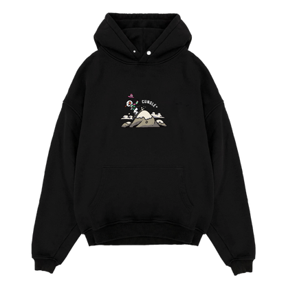 Siyah Cunglé Kardan Adam Hoodie