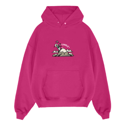 Pembe Cunglé Kardan Adam Hoodie