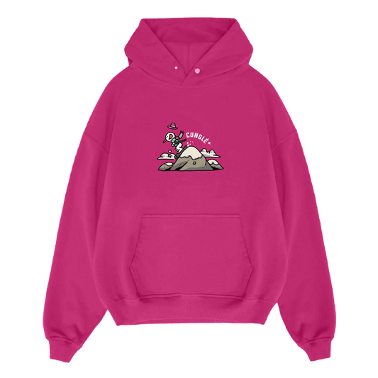 Pembe Cunglé Kardan Adam Hoodie